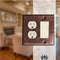 Hand Hammered Combo Rocker Duplex Light Switch Wall Plate - Pure Copper